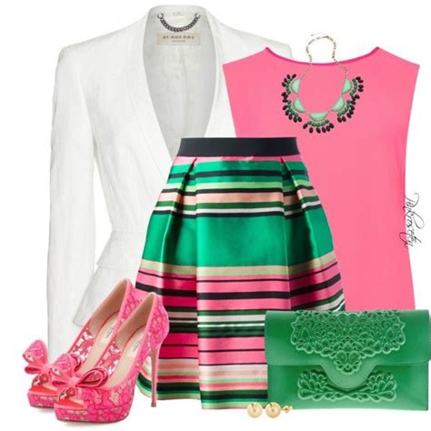 macy's pink and green dress